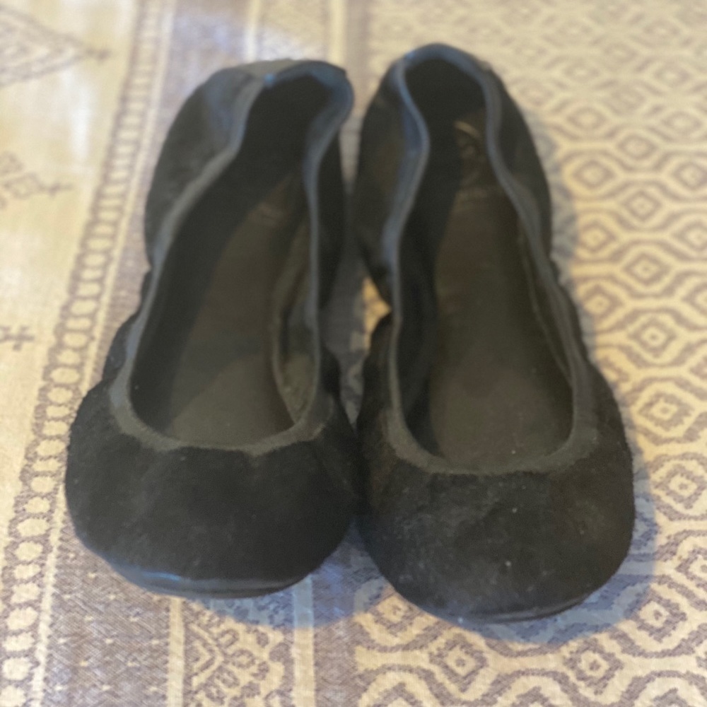 Tory Burch Black Eddie Ballet Flat Calf Hair - Picture 3 of 5